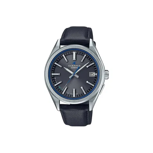 CASIO Кварцевый механизм Мужской Oceanus Collection Круглый Шарм THREE Булавка Часы 41,4мм*49,5мм*10,7мм Черный