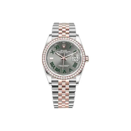 ROLEX Log Series Автоматический Механический Механизм Унисекс Часы Серый Циферблат Оистерстил Корпус Оистерстил Ремешок