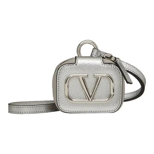 Valentino Vlogo Чехол для наушников из коровьей кожи ожерелье сумочка обычный унисекс серебряный