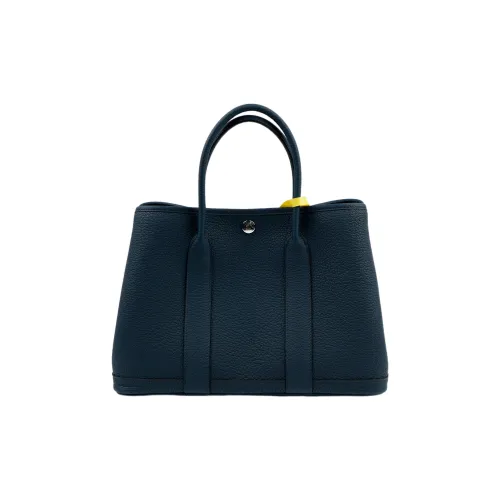 HERMES Garden Party Negonda Телячья кожа Сад Сумка Тоут Сумка Сумка для покупок Сумка Женская Прусский синий