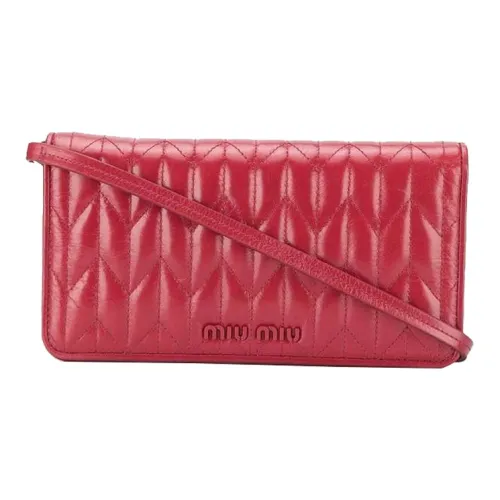 MIU MIU Кожа Ручная Сумка Сумка через плечо Мини Женская Красная