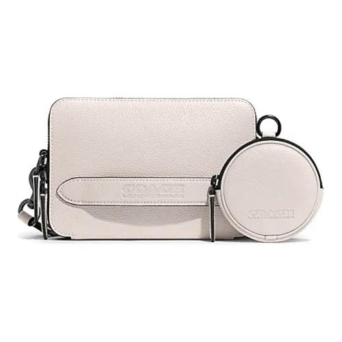 COACH Charter Коровья кожа Camera Сумка Сумка через плечо Маленький Мужской Белый