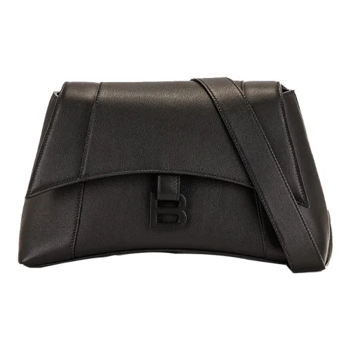 Balenciaga Downtown Мягкая Телячья Кожа Плечевая Сумка Женская Черная