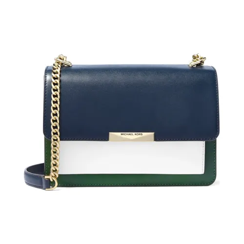 MICHAEL KORS Jade Коровья кожа Сумка через плечо Сумка на плечо Большая Женская Синяя Белая