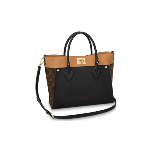 LOUIS VUITTON On My Side Покрытие Холст Кожа Вставка Комбинированная Сумка через плечо Сумка Обычная Женская Черная