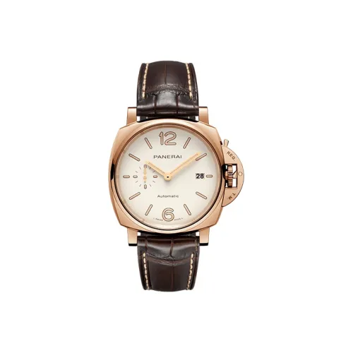 PANERAI LUMINOR DUE LUMINO Collection Механический механизм Унисекс Часы 42 мм Белый циферблат Натуральная кожа Ремешок