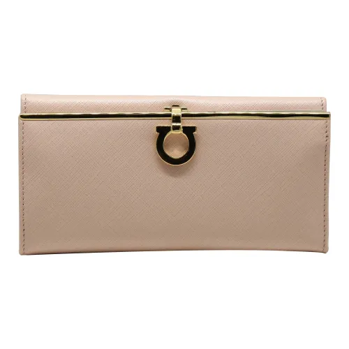 FERRAGAMO Коровья кожа Длинный кошелек Женские Розовый