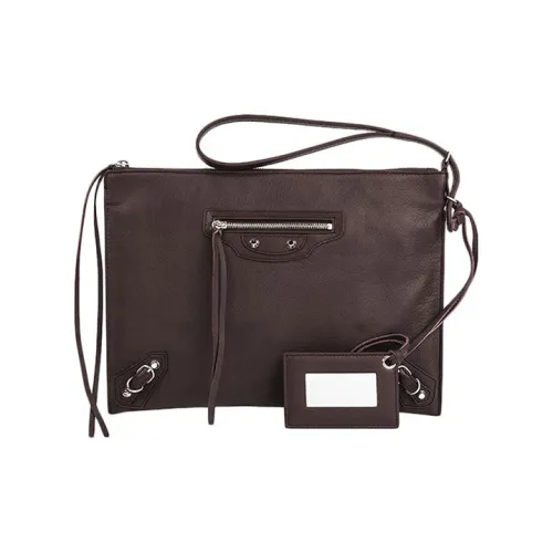 Balenciaga Кожа Клатч Женский Красный Коричневый