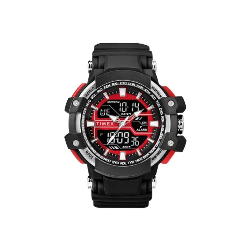 TIMEX Наручные часы Электронный механизм Смола Ремешок 53 мм Черный циферблат Мужские часы TW5M22700