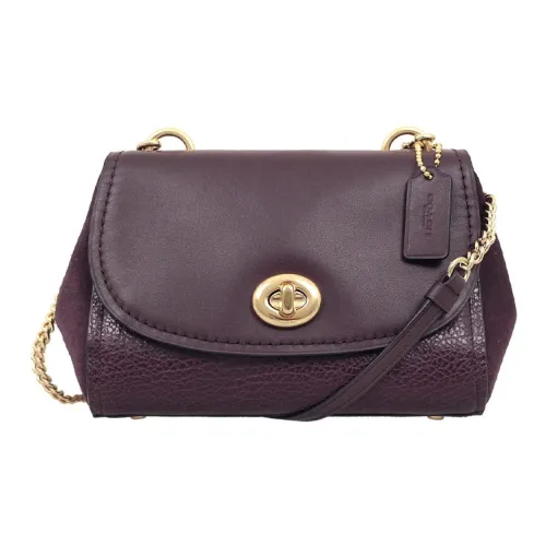 COACH Faye Коровья кожа Сумка через плечо Женская Темно-красно-фиолетовый