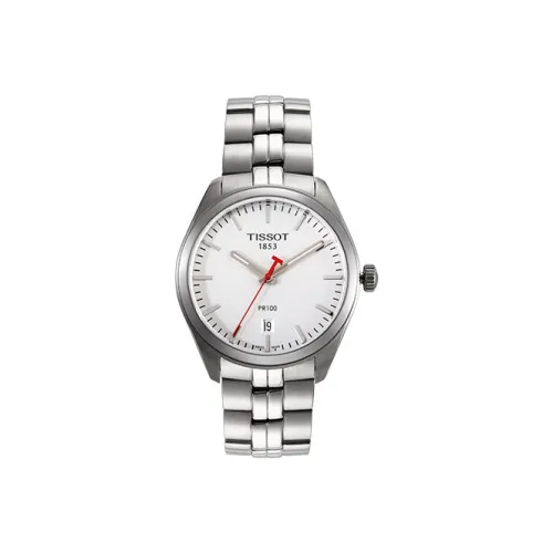 TISSOT PR100 Collection Кварцевый механизм Мужские часы Часы 39 мм Белый циферблат T101,410.11,031.01