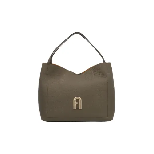 Furla Primula Сумка Сумка через плечо Однотонная Овчина Большая Женская Зеленая