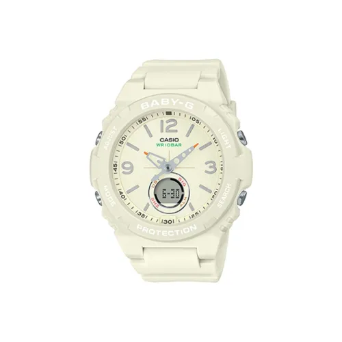 CASIO Малыш G Коллекция Theme Series Кварцевый механизм Часы Женские Белый циферблат