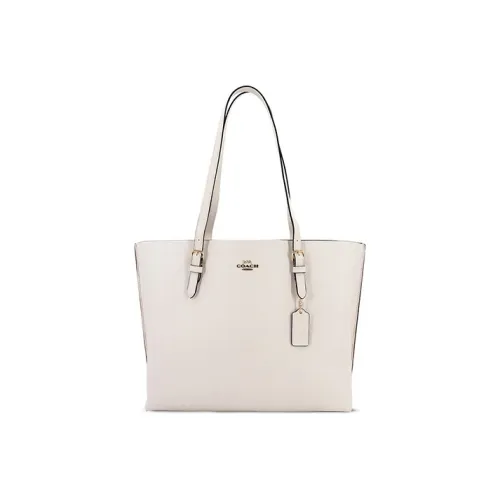 COACH Mollie Кожа Тоут Сумка Сумка для покупок Сумка Сумка через плечо Большая Женская Белая