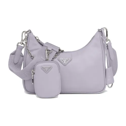 PRADA RE Edition Переработанный нейлон Сумка через плечо Мини Женские Глициния Фиолетовый