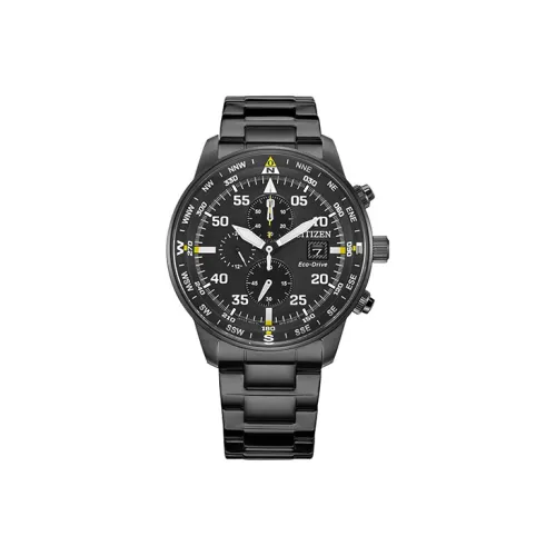CITIZEN Ecology Drive Collection Светильник Кварцевый механизм Нержавеющая сталь Ремешок Часы Мужские Черный циферблат