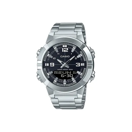 CASIO YOUTH Collection Аналоговый Цифровой дисплей Кварцевый механизм Нержавеющая сталь Ремешок Часы Мужские Черный циферблат