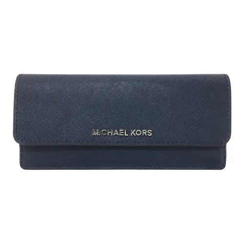 MICHAEL KORS Jet Set Travel Кожа Кошелек Стандартный Женский Темно-синий