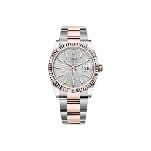 ROLEX Log Series Автоматический Механический Механизм Женские Часы 36 мм Серебристый Циферблат Оистерстил Корпус Оистерстил Ремешок