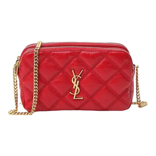 SAINT LAURENT Lambskin Portable Crossbody Bag Shoulder Bag Women's Red SAINT LAURENT Lambskin Портативная сумка через плечо плечевая сумка женская красная
