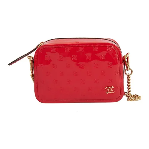 FENDI Лакированная кожа Camera Сумка Сумка через плечо Стандартная Женская Красная
