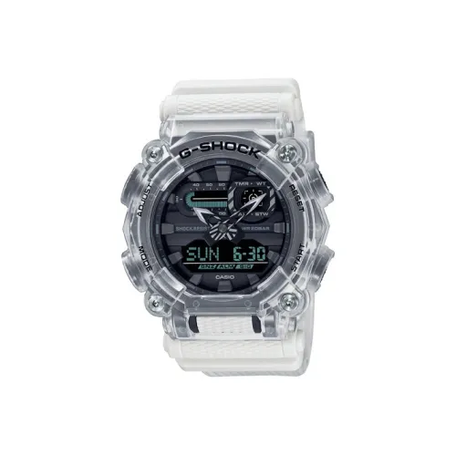 CASIO Кварцевый механизм Мужские часы серии Liquid Crystal/Analog Dual Display, 52,8 мм*49,5 мм, черный