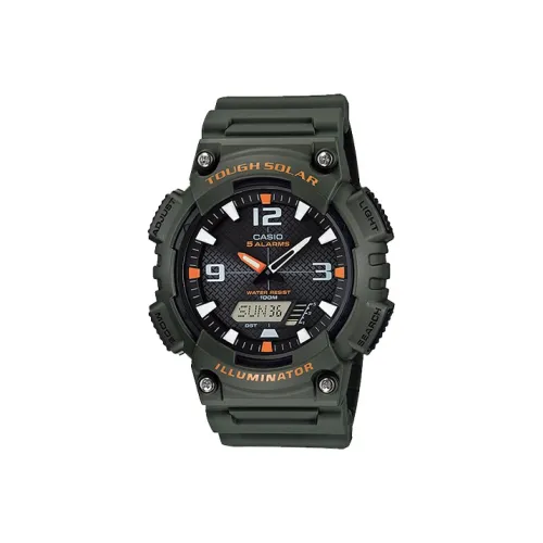 CASIO YOUTH Collection Круглый Analog Collection Солнечный Кварцевый механизм Часы Мужские Черный циферблат AQ S810W 3A