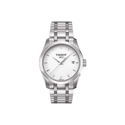 TISSOT Kutu Collection Кварцевый механизм Женские часы 32 мм Белый циферблат Корпус из нержавеющей стали Ремешок из нержавеющей стали