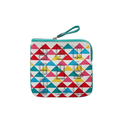 HERMES Carre Pocket Swift Кожа Клатч Женские Многоцветный Неаполитанский Желтый