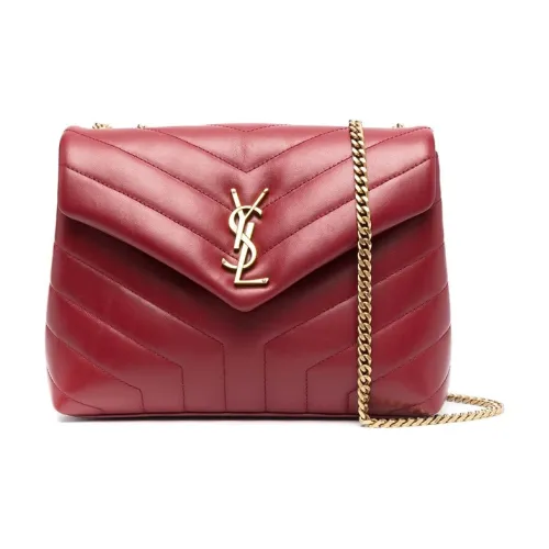SAINT LAURENT Кожа Сумка через плечо Маленькая Женская Ярко-красная