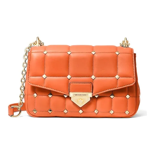 MICHAEL KORS Soho кожаная сумка через плечо большая женская оранжевая