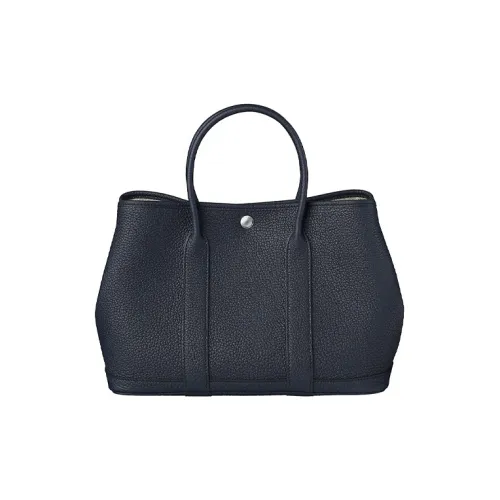 HERMES Garden Party Negonda Телячья кожа Сумка Унисекс 76 BLEU Индиго