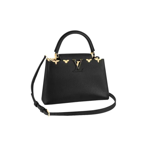 LOUIS VUITTON Capucines GRAIN LEATHER Капусин Через плечо Тоут Сумка На одно плечо Средний Женский Черный