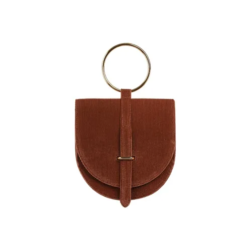 IRIDESCENCE Велюр Седло Сумка Сумка Клатч Женские Карамель