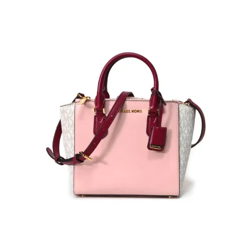 MICHAEL KORS Carolyn Сумка через плечо Сумка Женская Светлая Монограмма Розовая Бургунди