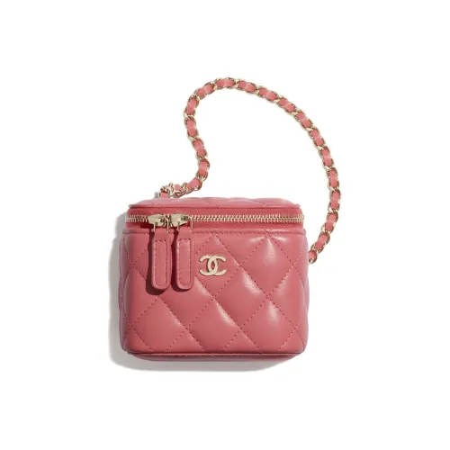 CHANEL Lambskin One-Compartment Bag Women's Coral