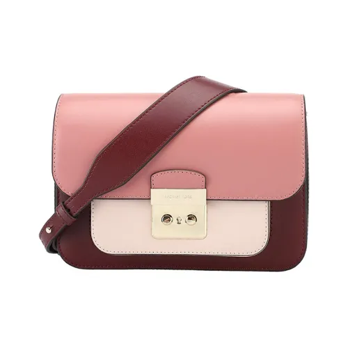 MICHAEL KORS Sloan Коровья кожа Сумка через плечо Большая Женская Deep Бургунди Розовый Многоцветный