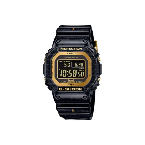 CASIO Full Metal Коллекция Квадратный циферблат Кварцевый механизм Смольный ремешок Часы Мужские Черный циферблат