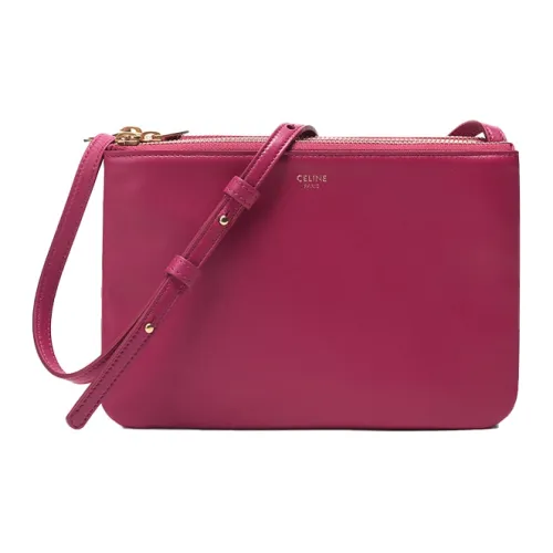 CELINE Trio Овчина Сумка через плечо Сумка на плечо Женская Розовая