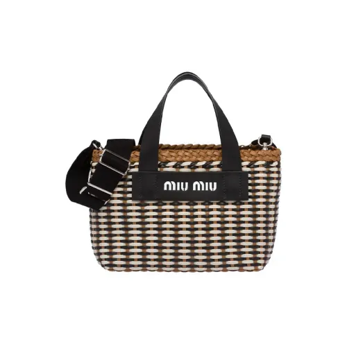 MIU MIU Сумка из коровьей кожи Женская Черная Карамель Розовая Белая