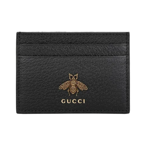 GUCCI Animalier series Кожа Держатель для карт Унисекс Черный