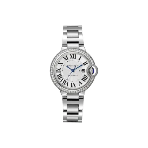 CARTIER Blue Balloon Collection Автоматический Механический Механизм Женские Часы Часы 33 мм Белый Циферблат