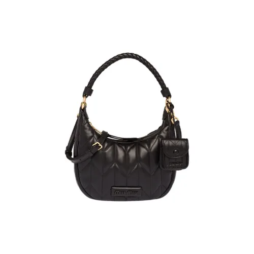 MIU MIU Soft Sheep Leather Shoulder Bag Handbag Crossbody Bag Crossbody Bag Women's Black