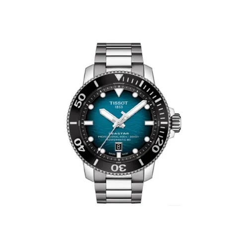 TISSOT Автоматический Механический Механизм Мужские Часы Starfish Collection 46 мм Синий