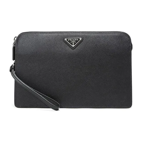 PRADA Кожаный клатч мужской черный