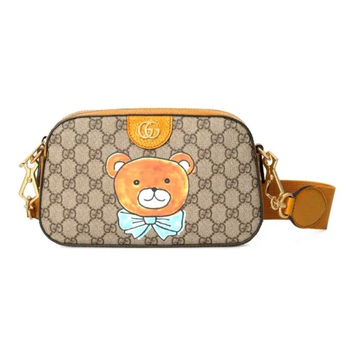 GUCCI KAI Коллаборация Холст с кожей Курьерская сумка Camera Сумка Сумка через плечо Унисекс