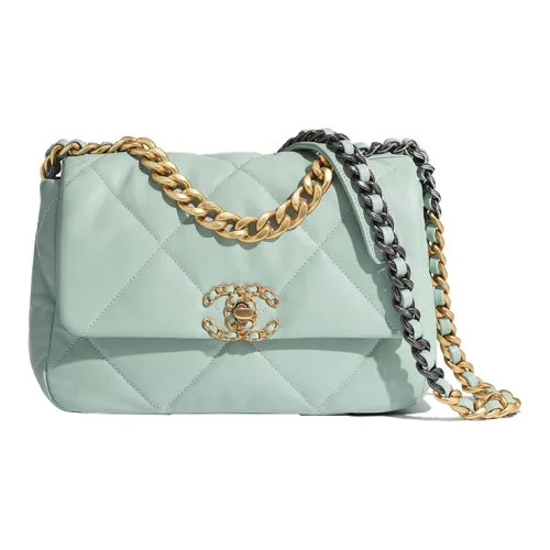 CHANEL 19Bag Lambskin Chain Crossbody Bag Small Women's Blue CHANEL 19Bag Сумка через плечо из овечьей кожи маленькая женская синяя