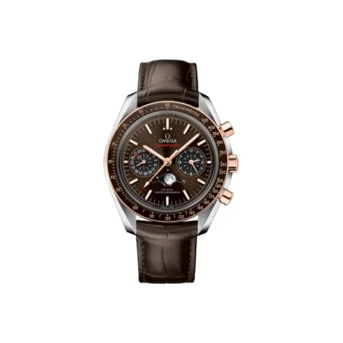 OMEGA Автоматический Механический Часы Мужские Super Tyrant Series Professional Moon Watch 44,25 мм Кофейного цвета