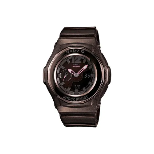 CASIO Малыш G Коллекция Кварцевый механизм Смольный ремешок Часы Женские Черный циферблат