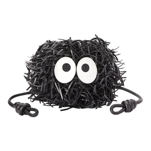 LOEWE Chihiro Wa Chihiro Коллаборация Телячья кожа Сумки через плечо Унисекс Черный